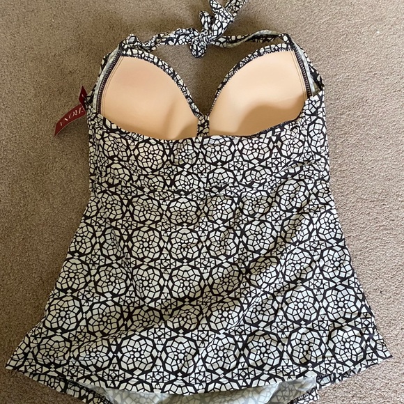 Grey and white tankini top - Picture 2 of 3